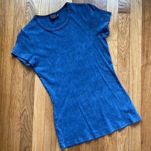 Womens "denim" Blue Short Sleeve Tee, Size M